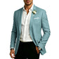 Klassieke slim-fit blazer met twee knopen voor heren