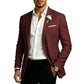 Klassieke slim-fit blazer met twee knopen voor heren