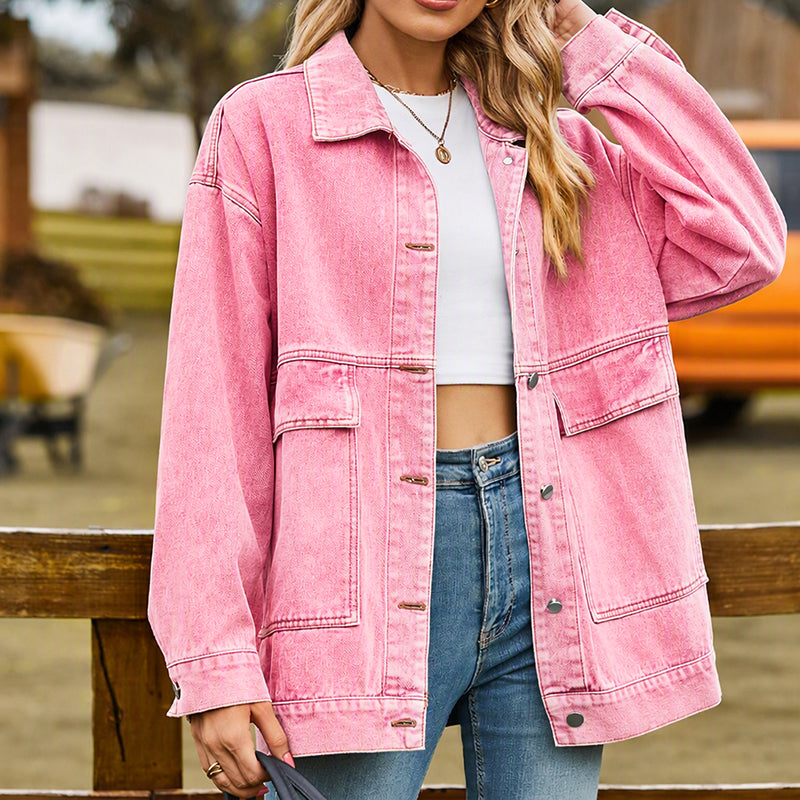 🔥Gratis verzending✈️Klassieke oversized denimjack voor dames