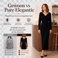 🔥Gratis verzending✈️Elegant Geribbelde Gebreide Wikkeljurk met V-hals voor Dames
