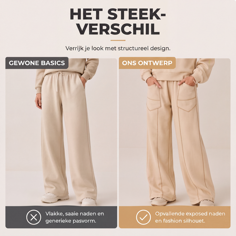 🔥Gratis verzending✈️Dames pullover trui en wijde pijpen broek set