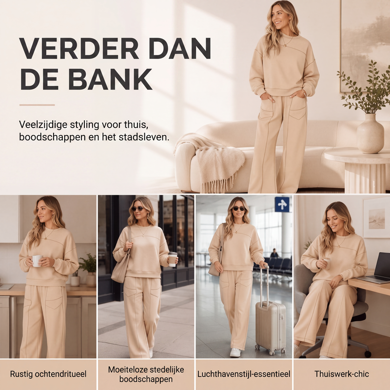🔥Gratis verzending✈️Dames pullover trui en wijde pijpen broek set