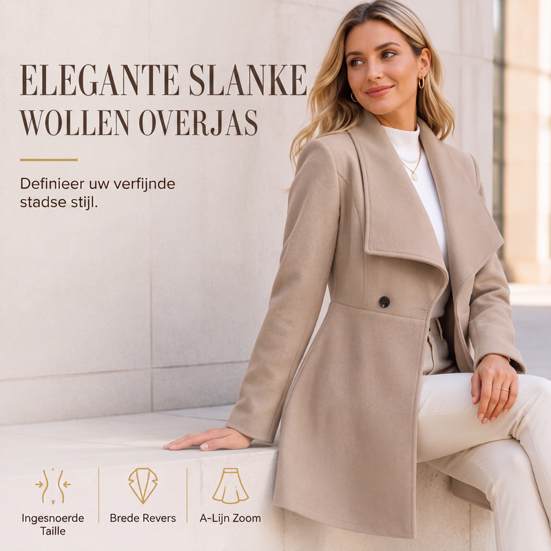 😍Elegante getailleerde damesjas met revers