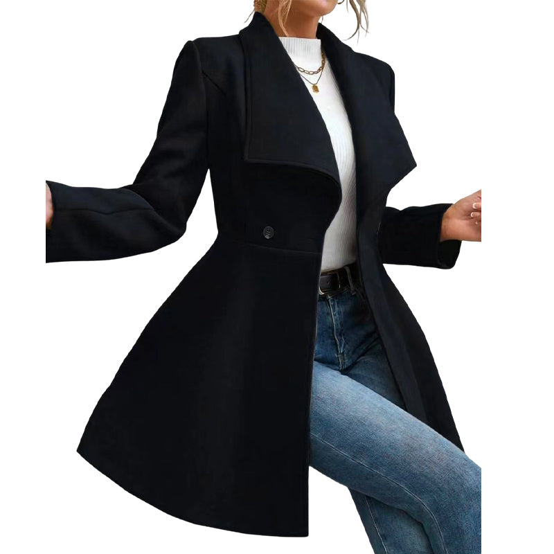 😍Elegante getailleerde damesjas met revers