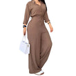 Dames jumpsuit met getailleerd overhemd