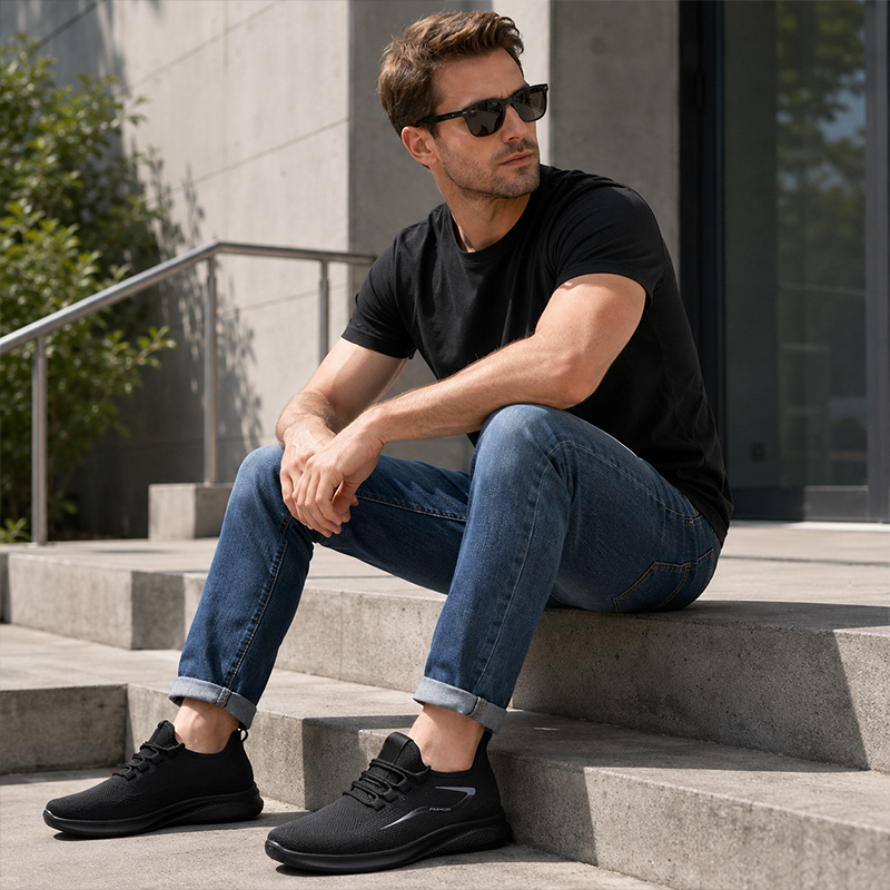 Ademende hardloopschoenen voor heren