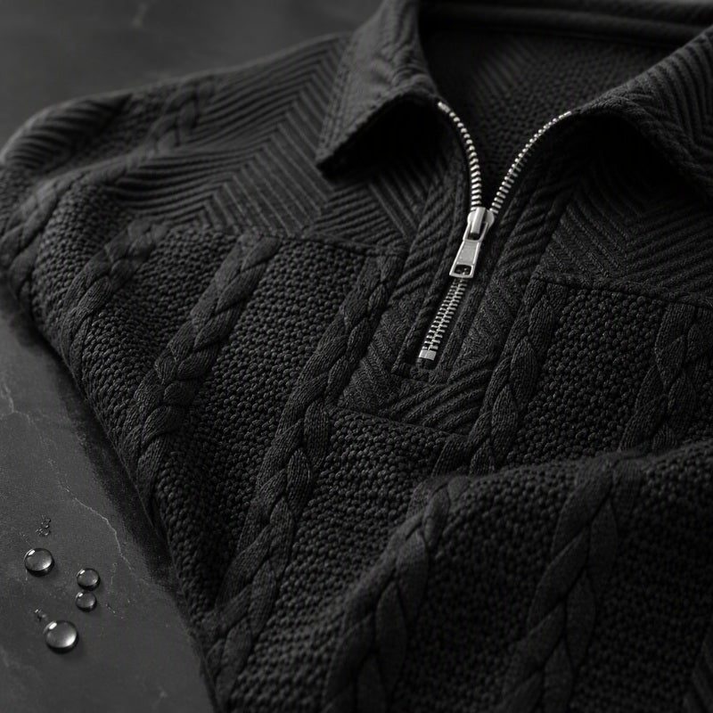 💪Heren T-shirt met lange mouwen en halve rits😍