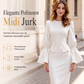 Elegant kokerjurk met ronde hals voor dames