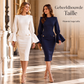 Elegant kokerjurk met ronde hals voor dames