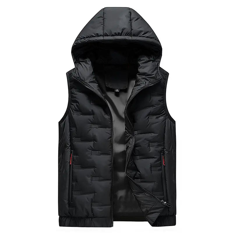 🔥Gratis verzending✈️Herenbodywarmer met capuchon en slim-fit pasvorm - mouwloos gilet met rits aan de voorkant, comfortabel