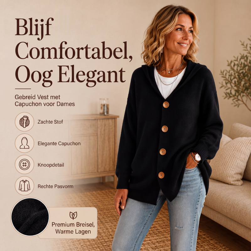 Casuele capu trui vest voor dames