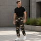 Camouflage jogging cargobroek met trekkoord voor heren