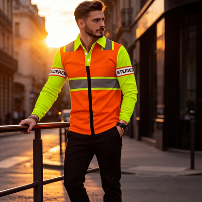 ✨👷Heren hoge zichtbaarheid shirt met lange mouwen🔥 Limited aanbieding