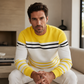 🔥Heren gestreept kleurenblok sweatshirt met lange mouwen