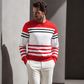 🔥Heren gestreept kleurenblok sweatshirt met lange mouwen