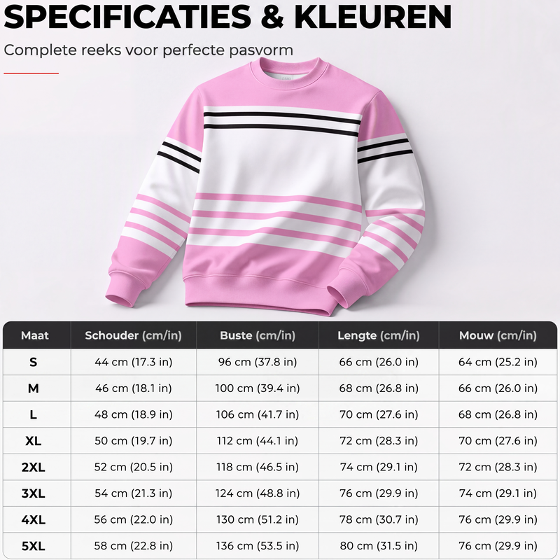 🔥Heren gestreept kleurenblok sweatshirt met lange mouwen