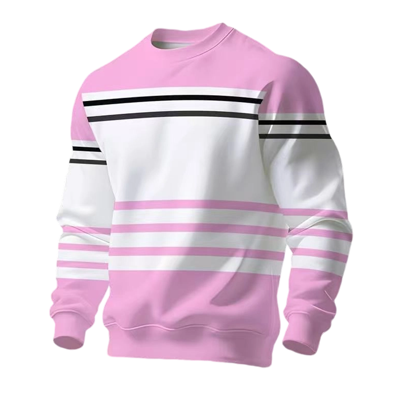 🔥Heren gestreept kleurenblok sweatshirt met lange mouwen