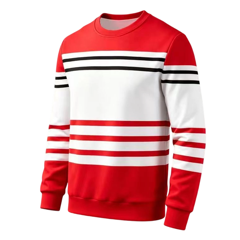 🔥Heren gestreept kleurenblok sweatshirt met lange mouwen
