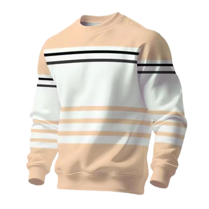 🔥Heren gestreept kleurenblok sweatshirt met lange mouwen