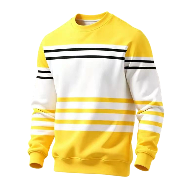 🔥Heren gestreept kleurenblok sweatshirt met lange mouwen