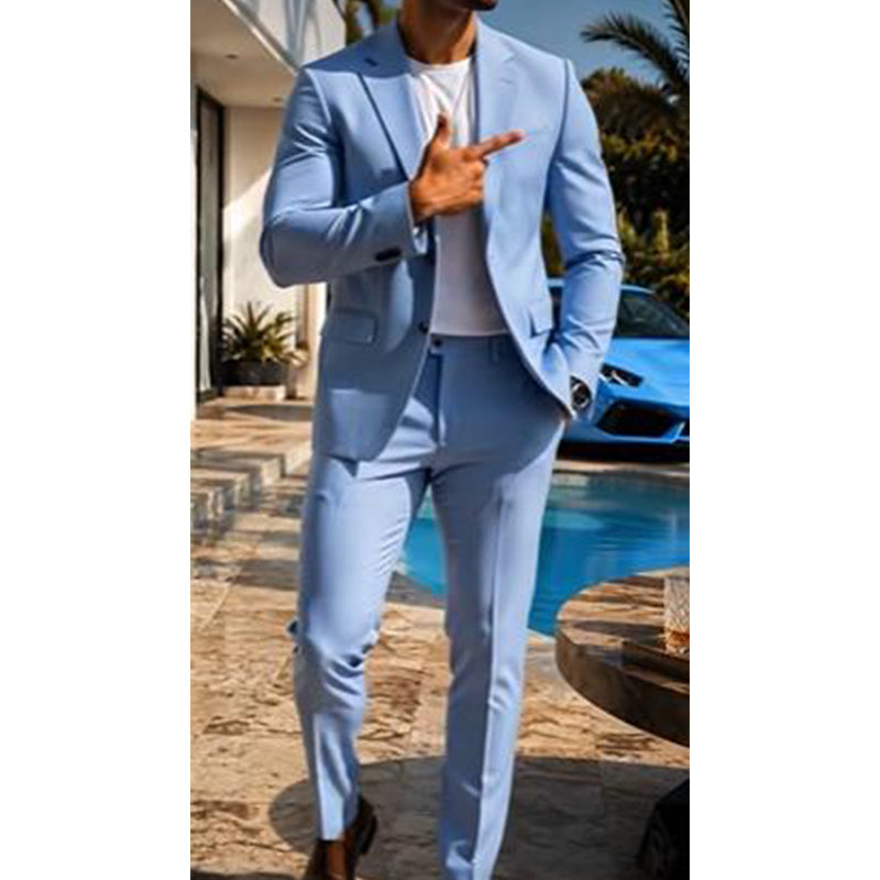 ✨ Zakelijke Elegantie ✨ Heren Stretch Zakencostuum 🤵 Comfortabele Pasvorm, Flexibele Stof & Moderne Uitstraling