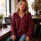 ✨ Tijdloze Elegantie ✨ Dames Gebreide V-Hals Trui 👚 Zachte Comfort, Flatterende Pasvorm & Veelzijdige Stijl
