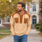 Heren casual wafelgebreide hoodie