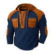 Heren casual wafelgebreide hoodie