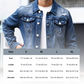 Heren casual vintage washed spijkerjas met destroyed look