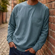 Heren losvallend T-shirt met lange mouwen
