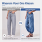 ✨ Trendy Comfort ✨ Dames Hoge Taille Barrel Jeans 👖 Elastische Pasvorm, Moderne Vorm & Comfortabele Casual Look
