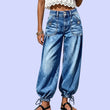 ✨ Trendy Comfort ✨ Dames Hoge Taille Barrel Jeans 👖 Elastische Pasvorm, Moderne Vorm & Comfortabele Casual Look