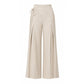 Dames hoge taille geplooide wijde pijpen broek