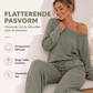 🔥Gratis verzending✈️Off-shoulder top en wijde pijpen broekenset voor dames