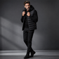 🔥Gratis verzending✈️Heren gewatteerde winterbodywarmer met afneembare capuchon