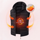 🔥Gratis verzending✈️Heren gewatteerde winterbodywarmer met afneembare capuchon