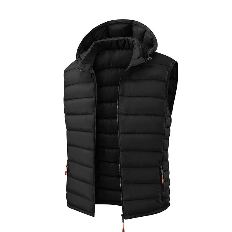 🔥Gratis verzending✈️Heren gewatteerde winterbodywarmer met afneembare capuchon