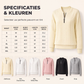 😍Dames kabelgebreide trui met halve ritssluiting