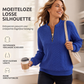 😍Dames kabelgebreide trui met halve ritssluiting
