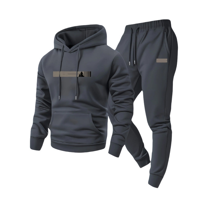 🔥Gratis verzending✈️Heren trainingspak met capuchon: sweatshirt en joggingbroek, set van 2 delen