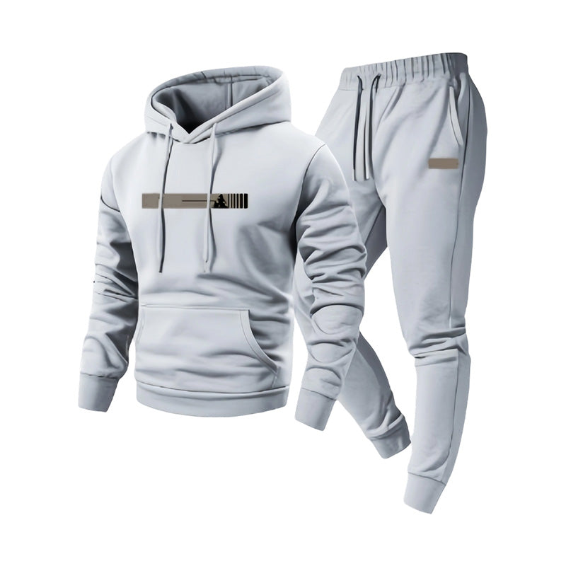 🔥Gratis verzending✈️Heren trainingspak met capuchon: sweatshirt en joggingbroek, set van 2 delen