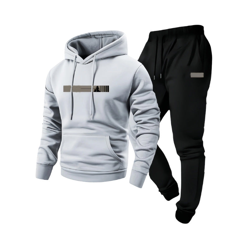 🔥Gratis verzending✈️Heren trainingspak met capuchon: sweatshirt en joggingbroek, set van 2 delen