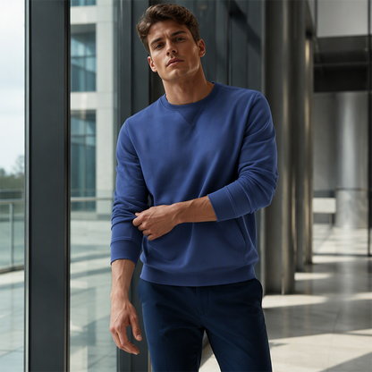 Heren casual klassieke sweatshirt met ronde hals