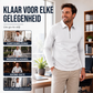 Casueel gestreept herenoverhemd met kwartrits