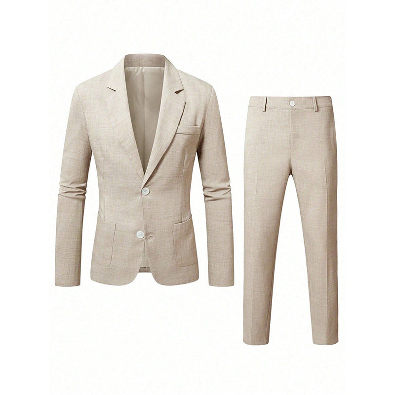 🔥Gratis verzending✈️Heren slim fit 2-delig kostuum