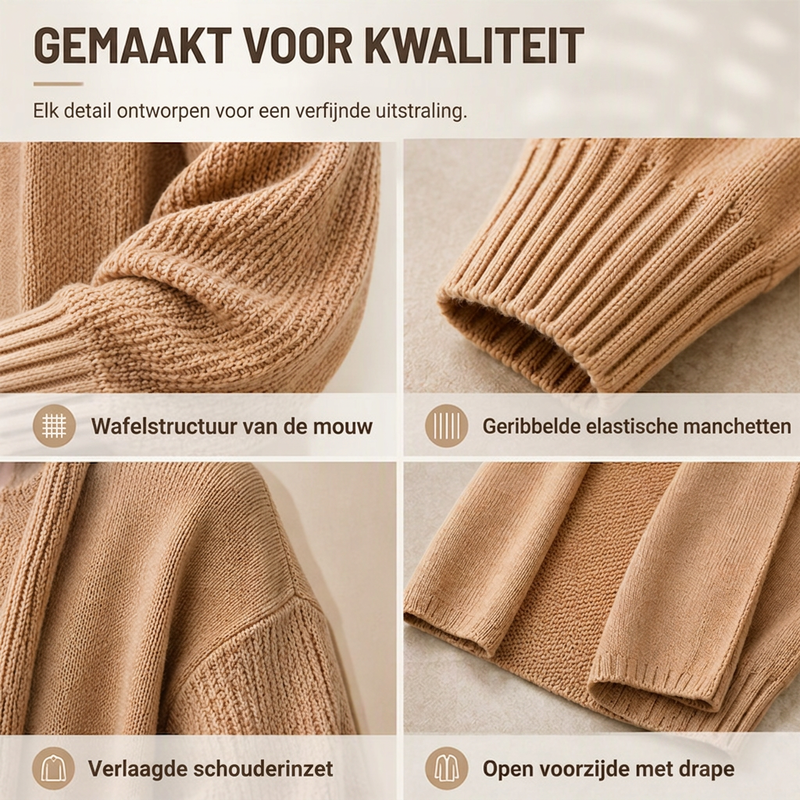 🔥Gratis verzending✈️ Gebreid Damesvest met Wijde Pasvorm 🧶 Zacht Comfort, Trendy Laagjeslook & Elegante Stijl