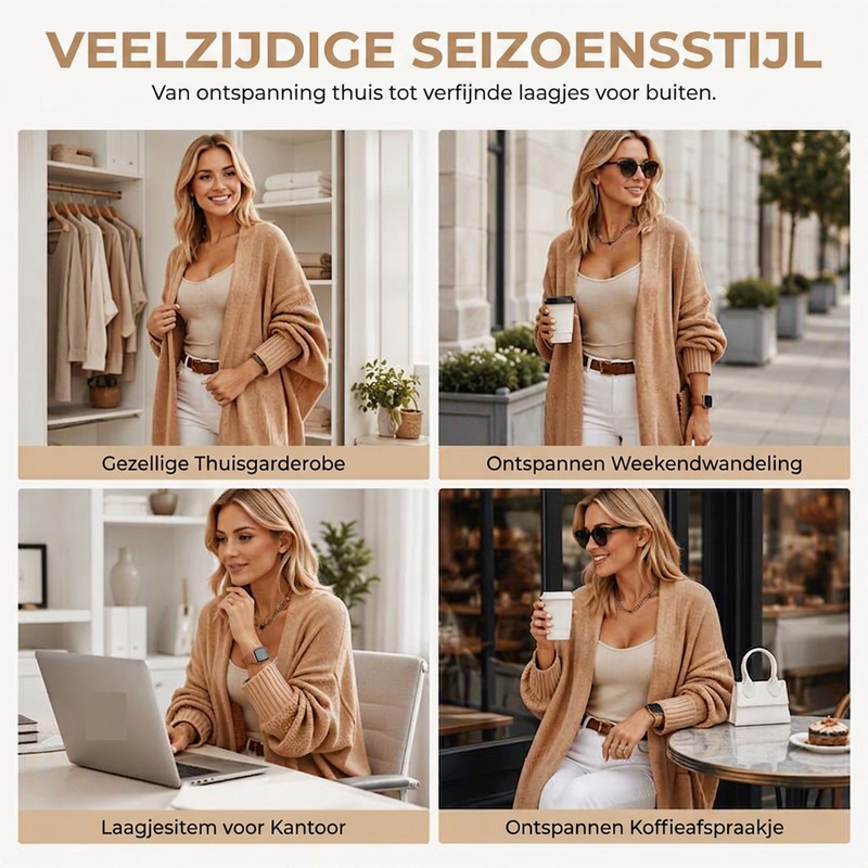 🔥Gratis verzending✈️ Gebreid Damesvest met Wijde Pasvorm 🧶 Zacht Comfort, Trendy Laagjeslook & Elegante Stijl
