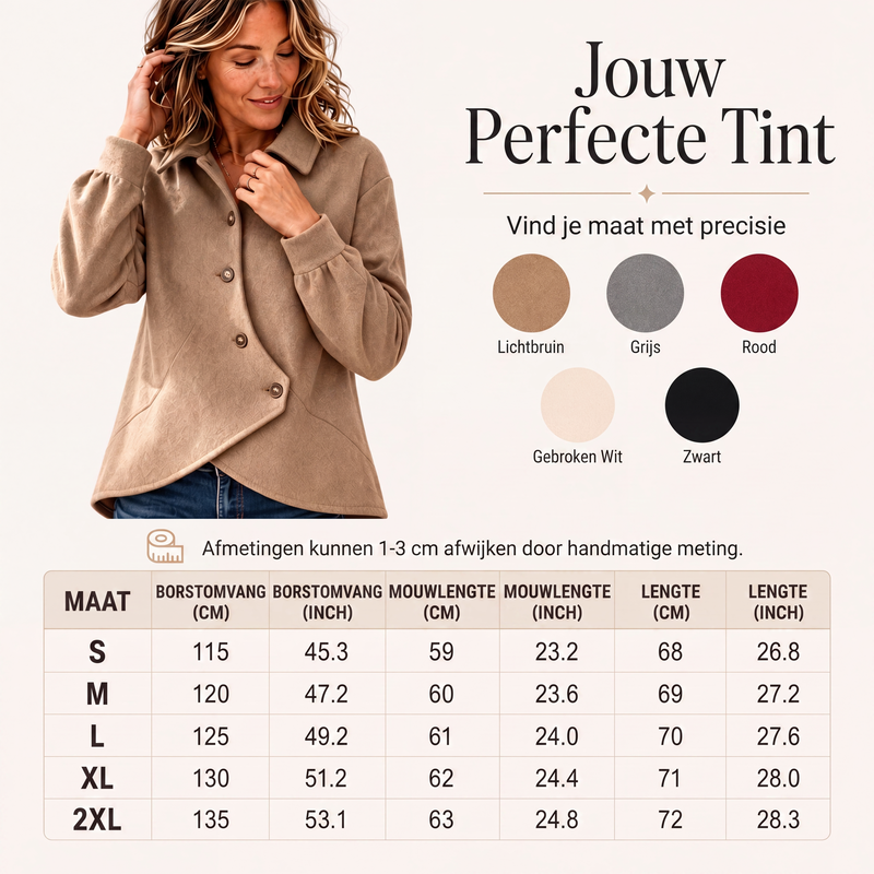 🔥Gratis verzending✈️ Dames Diagonaal Overhemdjack 🧥 Unieke Asymmetrische Snit, Comfortabele Pasvorm & Moderne Stijl