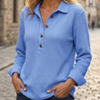 ✨ Nieuwe Collectie 🌿 Dames Wafelgebreid Henley Shirt met Lange Mouwen 👚 Zachte Textuur, Comfortabele Pasvorm & Tijdloze Casual Look