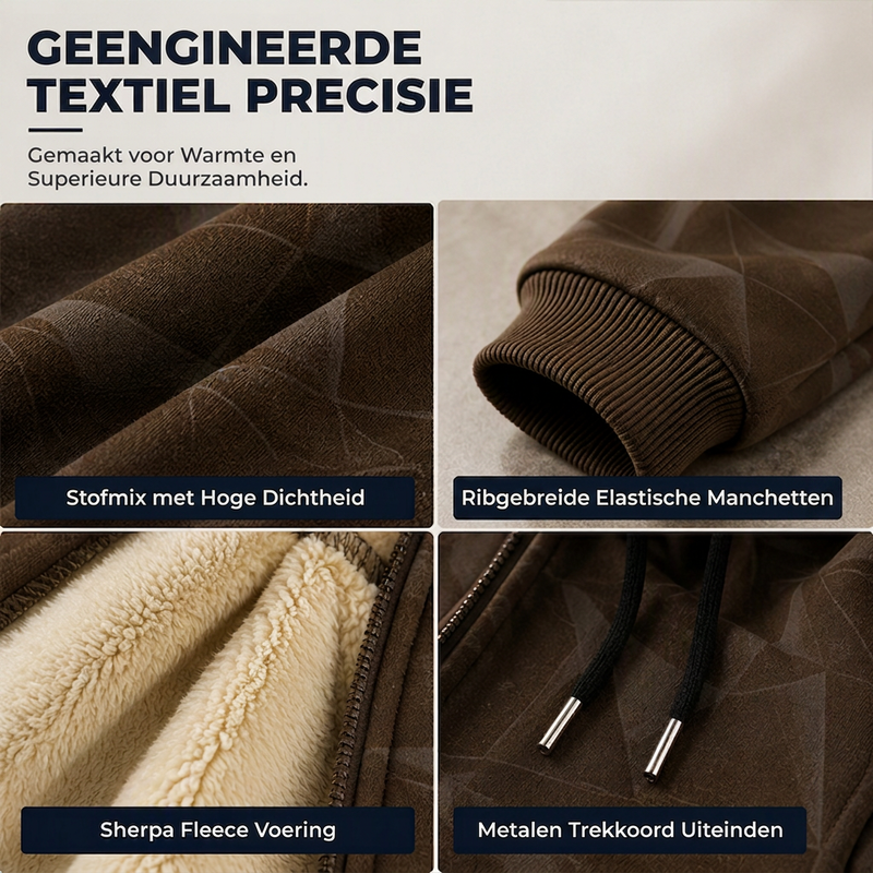 🔥Gratis verzending✈️Heren winter jack met capuchon, ritssluiting en fleece voering